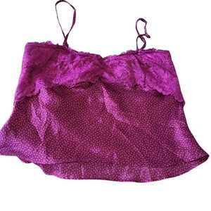 Free People Magenta Lace Trim Camisole